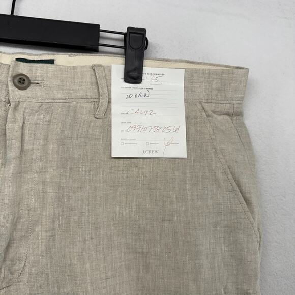 J Crew Linen Pants Men's 36 FITS 38x32 Beige Trousers Baird Mcnutt Lightweight - Picture 3 of 11